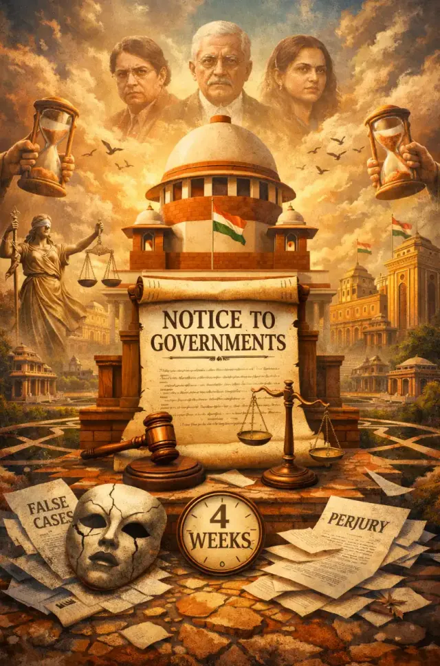 Supreme Court Issues Notices to Centre, States on PIL Against Fake Cases